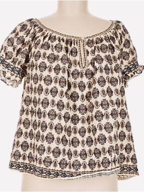 Max Studio Boho Print Crop Top